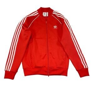 Adidas Originals SST Track Jacket Mens Medium Red White 3-Stripe Trefoil FM3288